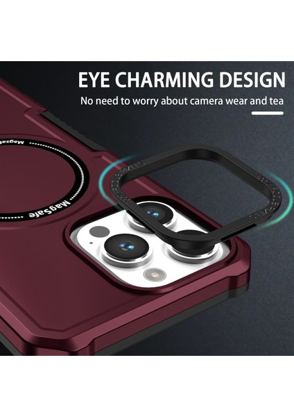 Apple Iphone 12 Pro Max 6.7 Inç Kamera Lens Çerçeve Tasarım Telefon Kapağı Anti-Drop Pc + Tpu Kılıfı Magsafe Ile Uyumlu (Yurt Dışından)