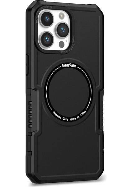 Apple Iphone 13 Pro Max 6.7 Inç Kamera Lens Çerçeve Tasarımı Pc + Tpu Şok Geçirmez Kapak Manyetik Telefon Kılıfı Magsafe Ile Uyumlu (Yurt Dışından)