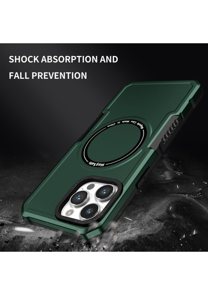 Apple Iphone 13 Pro Max 6.7 Inç Kamera Lens Çerçeve Tasarımı Pc + Tpu Şok Geçirmez Kapak Manyetik Telefon Kılıfı Magsafe Ile Uyumlu (Yurt Dışından)