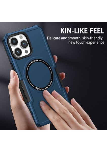 Apple Iphone 13 Pro Max 6.7 Inç Kamera Lens Çerçeve Tasarımı Pc + Tpu Şok Geçirmez Kapak Manyetik Telefon Kılıfı Magsafe Ile Uyumlu (Yurt Dışından)