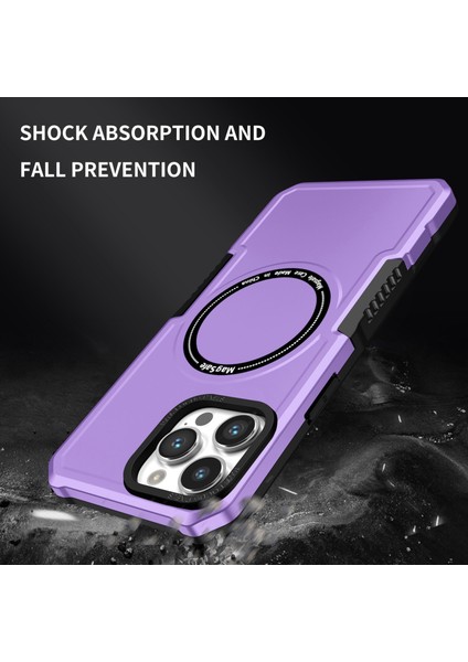 Apple Iphone 13 Pro Max 6.7 Inç Kamera Lens Çerçeve Tasarımı Pc + Tpu Şok Geçirmez Kapak Manyetik Telefon Kılıfı Magsafe Ile Uyumlu (Yurt Dışından) fiyatları