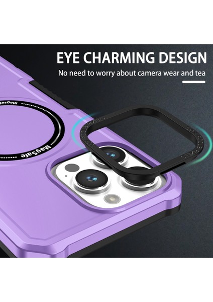 Apple Iphone 13 Pro Max 6.7 Inç Kamera Lens Çerçeve Tasarımı Pc + Tpu Şok Geçirmez Kapak Manyetik Telefon Kılıfı Magsafe Ile Uyumlu (Yurt Dışından) fırsatları