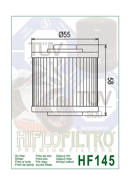 HF145 Hıflo 1997-2005 Yamaha Xvs 650 Drag Star Yağ Filtresi .1337