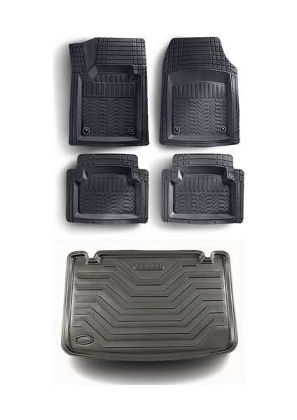 Audi A4 B8 Sedan 2008-2016 4d Kutulu Havuzlu Paspas ve 3D Bagaj Havuzu