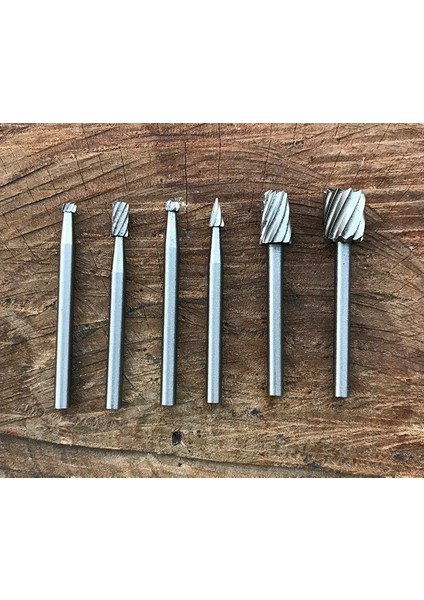 3W Çelik 6pcs Hss Ahşap Oyma Seti Freze Seti Gravür Ucu