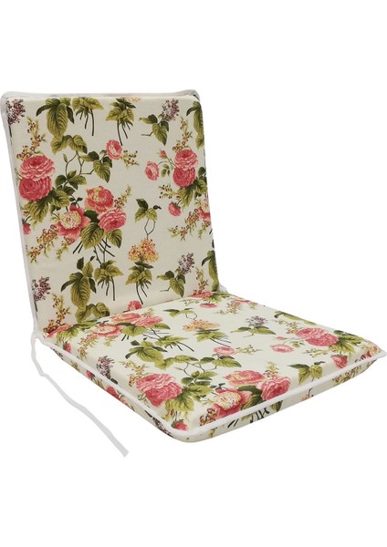 Sandalye Minderi Arkalıklı Lastikli Fermuarlı Süngerli-1 Adet(Ingiliz Gülü)Yıkanabilir fiyatları