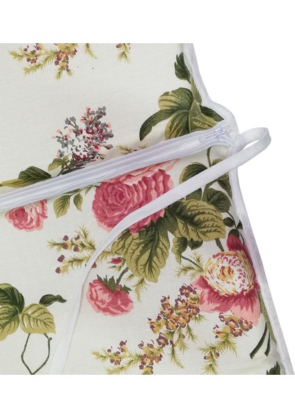 Sandalye Minderi Arkalıklı Lastikli Fermuarlı Süngerli-1 Adet(Ingiliz Gülü)Yıkanabilir modelleri