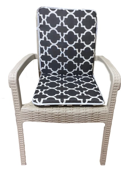 Sandalye Minderi Arkalıklı Lastikli Fermuarlı Süngerli-1 Adet(Karaçatı)Yıkanabilir