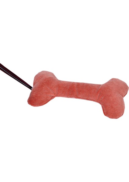 Köpek Kemik Oyuncak Ipli Çekiştirmeli Kumaş Elyaf Dolgulu Boy 25 cm En 6 cm