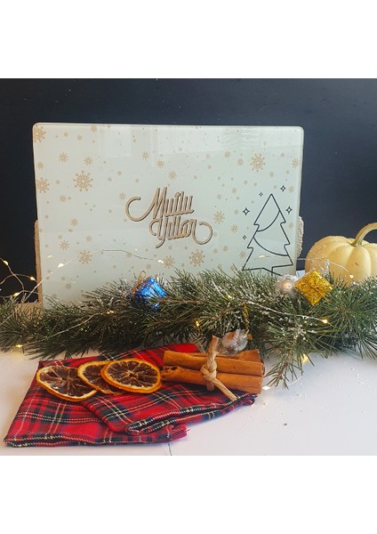 Cam Kesme Tahtası - Cam Kesme Tablası | Mutlu Yıllar Krem | indirimleri