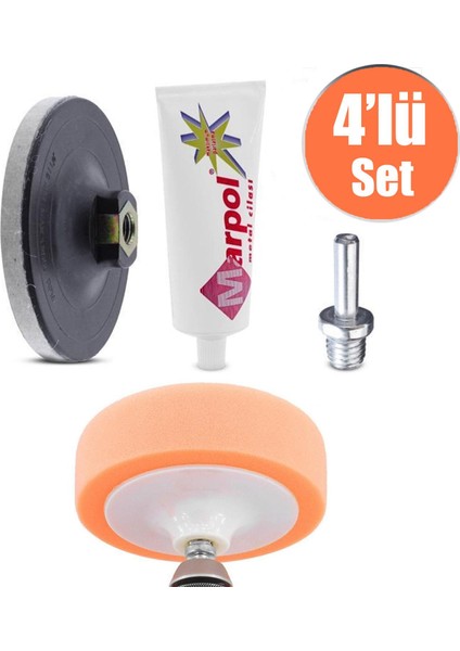 Metal Parlatma Cilası Pasta Cila Polisaj Jant Parlatıcı 200 gr (4'lü Set)