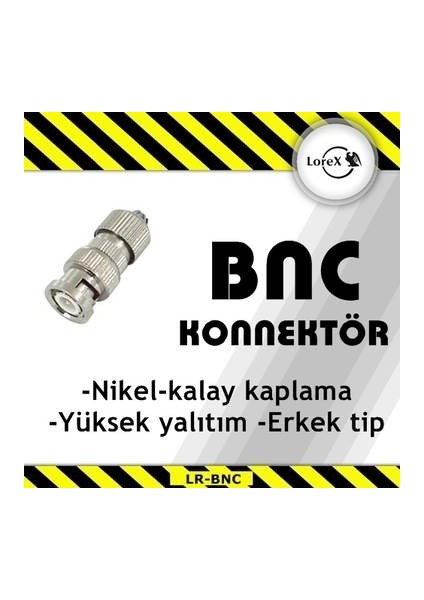 Vidalı Cctv Bnc Konnektör - Güvenlik Kamerası Için 50'li