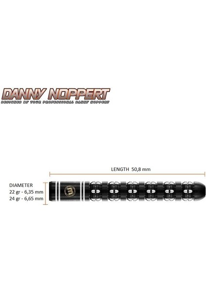 Danny Noppert %90 Tungsten Çelik Uçlu Dart Oku