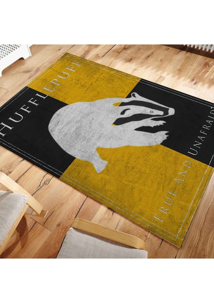 Harry Potter Hufflepuff Halısı Gruplar Hogwarts Binaları Filim Odası Genç Odası Halısı Yumuşak Doku modelleri