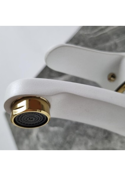 Beyaz Gold Yüksek Gövde Lavabo Batarya modelleri