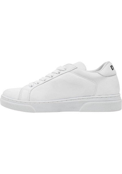 Unisex Çocuk Vegan Deri Beyaz Sneakers - The Wise Owl Tasarım indirimleri