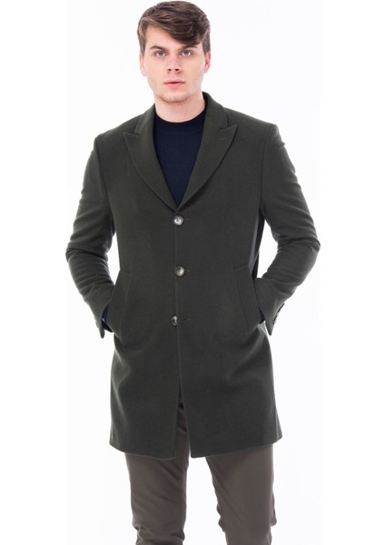 SIR1967 Erkek Klasik Yün Kaşe Sivri Yaka Kaban fiyatları