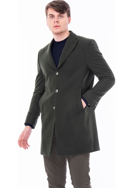 SIR1967 Erkek Klasik Yün Kaşe Sivri Yaka Kaban modelleri