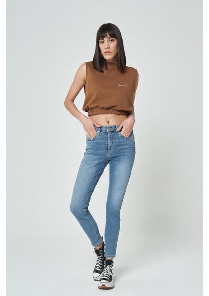 Judy Açık Mavi Yüksek Bel Skinny Fit Fermuarlı Jean Pantolon C 4521-081