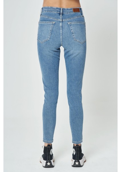 Judy Açık Mavi Yüksek Bel Skinny Fit Fermuarlı Jean Pantolon C 4521-081 modelleri