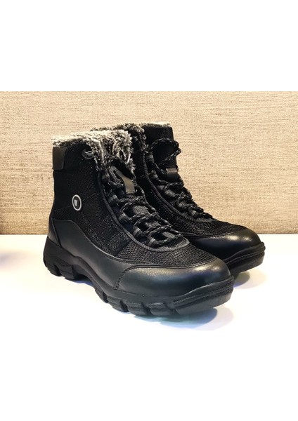 410 Çocuk Kürklü Bot Siyah