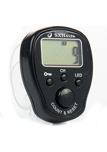 5 Hafızalı Işıklı ve Kilitli Zikirmatik - Siyah