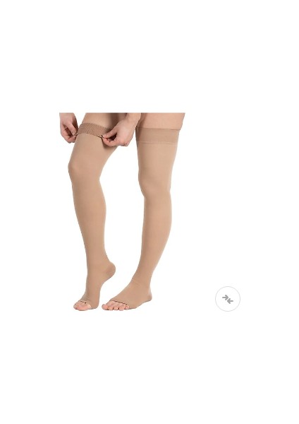 Ccl3 Diz Üstü Açık Burun Ten Rengi Varis Çorabı