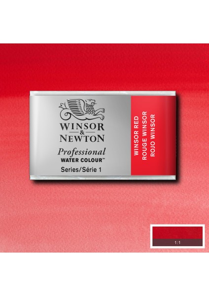 Professional Sulu Boya Tam Tablet Winsor Red 726 S.1