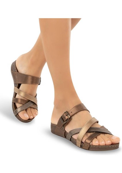 Gizeh Anatomik Taban Kadın Terlik Bronz 36-40