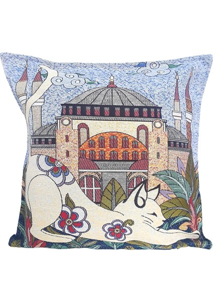 Dokuma Ayasofya Motifli Dekoratif Kırlent Yastık Kılıfı fiyatları