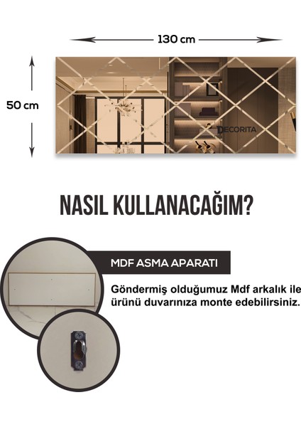 Ayna - Baklava Desenli Ayna - 130CM x 50CM modelleri