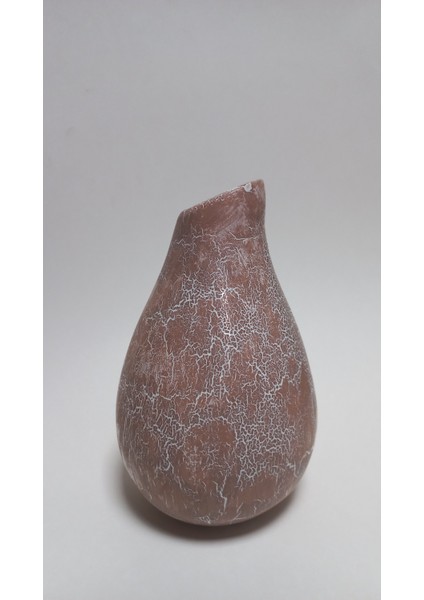 Damla Vazo 22 cm Kütük Desen