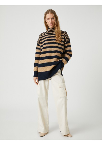 Oversize Balıkçı Yaka Kazak Uzun Kollu fiyatları