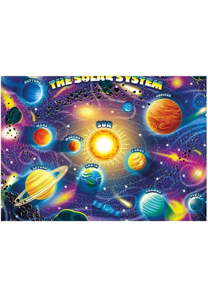 Solar System Gezegenler Çocuk Puzzle & Yapboz - 50 Parça