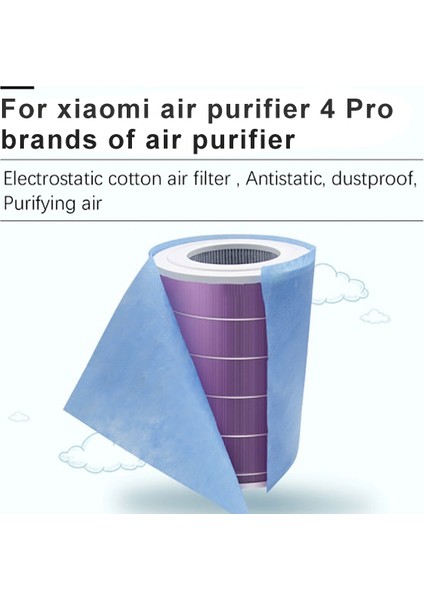 Filterhauz I Xiaomi Mi Air Purifier 4 Pro Için Toz Tutucu Filtre 10 Adet