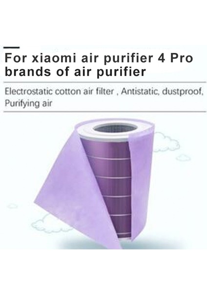 Filterhauz I Xiaomi Mi Air Purifier 4 Pro Için Toz Tutucu Filtre 4 Adet