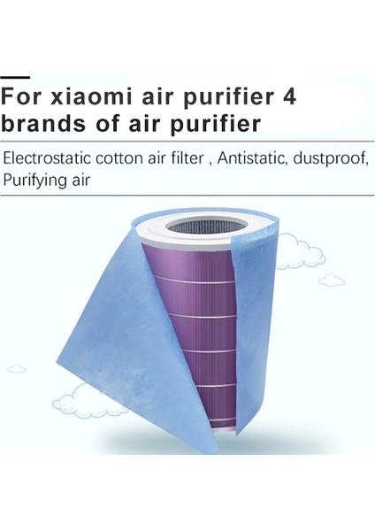 I Xiaomi Mi Air Purifier 4 Için Toz Tutucu Filtre 4 Adet