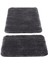 Segura Peluş Antrasit Kaydırmaz Taban 2li Banyo Paspası 60 x 100 - 50 x 60 5