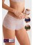 3'lü Ekonomik Paket Pudra - Lacivert - Haki 2132 Dantelli Short Külot 1