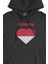 Monako Bayraklı Kalpli Siyah Sweatshirt Hoodie 2