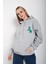 Kadın A Baskılı Kapüşonlu Oversize Sweatshirt 4