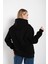 Kadın Kalp Baskılı Kapüşonlu Sweatshirt 5