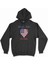Las Vegas Amerika Bayraklı Kalpli Siyah Sweatshirt Hoodie 1