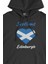 Edinburgh Iskoçya Bayraklı Kalpli Siyah Sweatshirt Hoodie 2