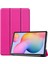 Samsung Galaxy Tab S7 Plus T970 Uyumlu Kılıf Smart Cover Katlanabilir Standlı Tablet Akıllı Kapak Pembe 1