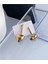 Yeni Trend Lüks Zara Model Sarkıt Kalpli Çelik Küpe Gold Altın 2