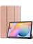 Samsung Galaxy Tab A T580 10.1 Uyumlu Smart Cover Katlanabilir Standlı Tablet Akıllı Kapak Rose Gold 1