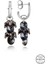Crystal Kadın Oval Salkım Gümüş Küpe 1