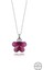 Crystal Kadın Fushia Papatya Gümüş Kolye 1