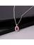 925 Ayar Gümüş Ruby Taşlı Oval Kolye 4